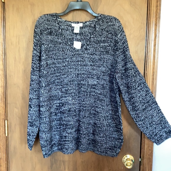 Hasting & Smith v neck pullover sweater black combo 3X - Picture 8 of 14